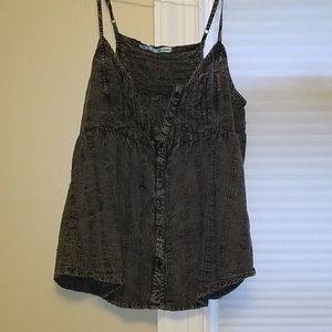 Maurices black/gray jean looking top